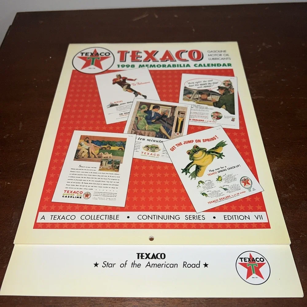 Nine Texaco Calendars From 1992 To 2000, Great Condition & Graphics UNUSED‎